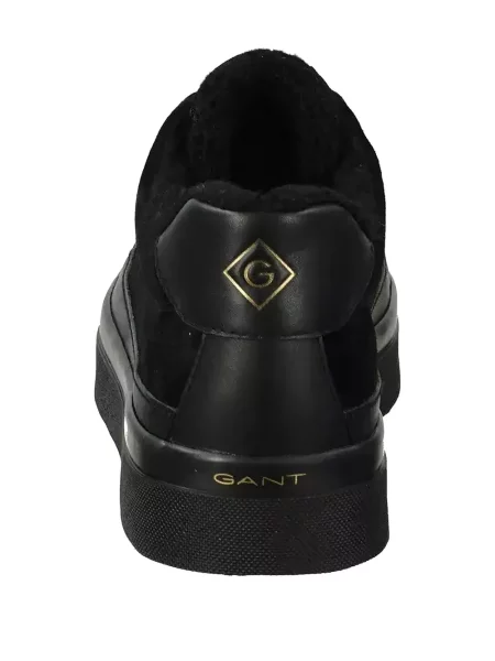 Sneakers Gant με κορδόνια με πλατφόρμα με δαντέλα μαύρο