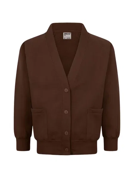 Kardigan dziecięcy Zeco Schoolwear brązowy