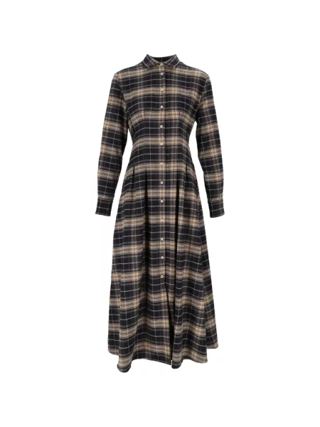 Rochie maxi Mc2 Saint Barth de flanelă negru