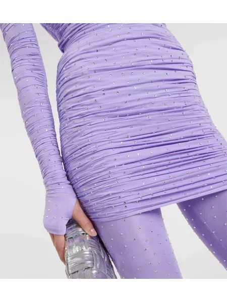 Rochie Alex Perry din jerseu de cristal violet