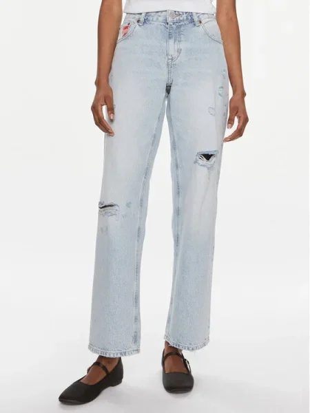 Tommy Jeans Blugi Sophie Straight Fit albastru