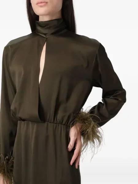 Rochie midi Blumarine până la genunchi de costum verde