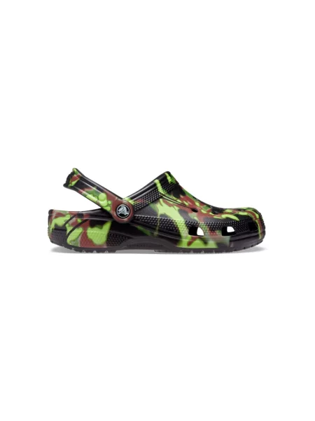 Klapki Crocs w kamuflażu czarne