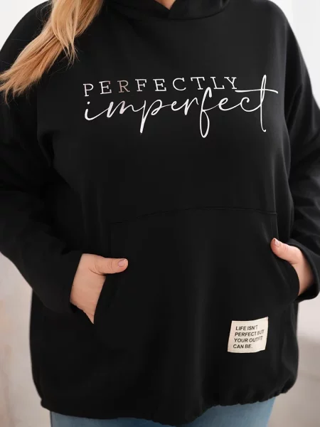 Mikina Kesi Włoski s potiskem černá