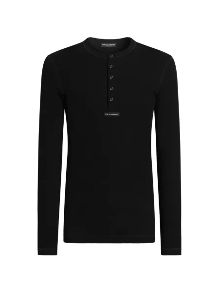Tricou Dolce & Gabbana din jerseu cu autograf negru
