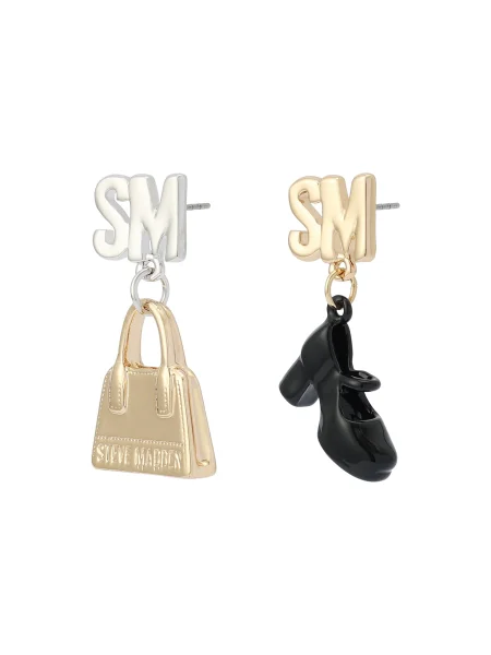 STEVE MADDEN Cercei auriu argintiu negru