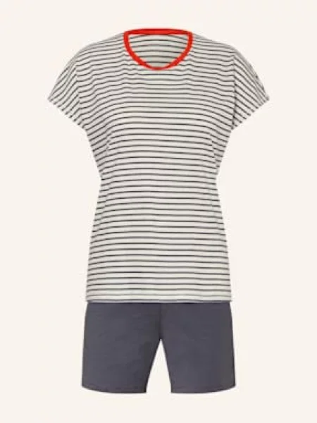 Schiesser Piżama Z Szortami Casual Essentials blau