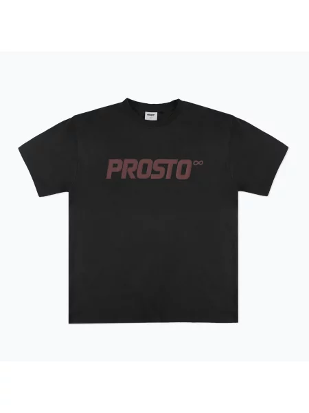 Tricou pentru bărbați PROSTO Big Logo washed black negru
