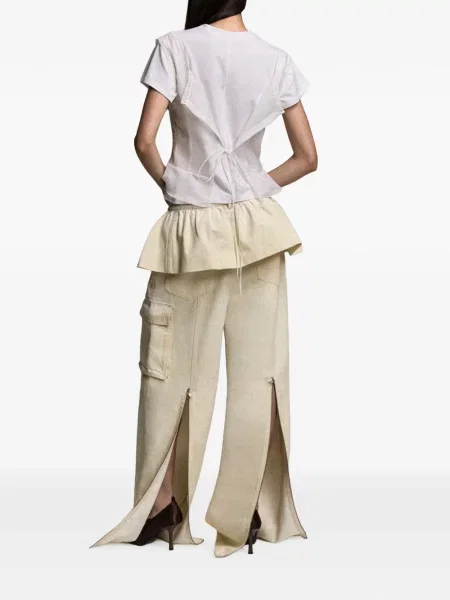 Tricou Seen Users din dantelă alb