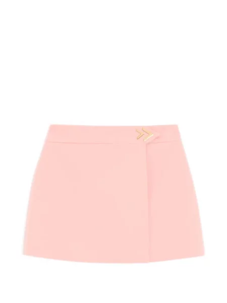 Fusta mini Valentino Garavani de lână roz