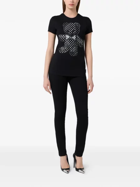 Stras ursuleț de pluș tricou Philipp Plein negru