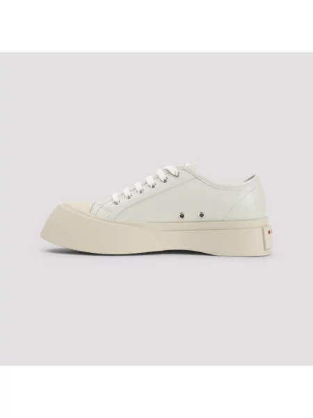 Sneakersy Marni skórzane beżowe