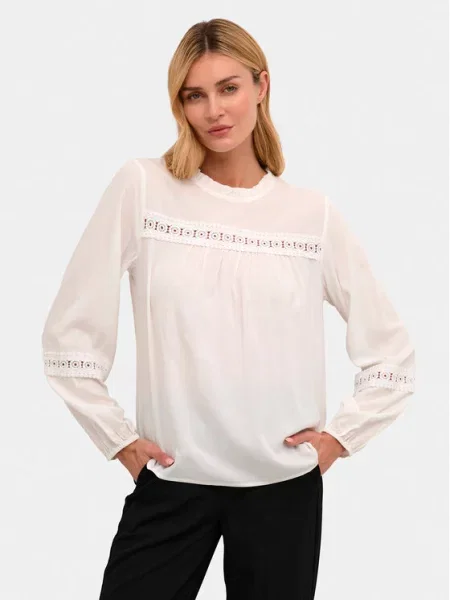 Kaffe Блузка Freya Écru