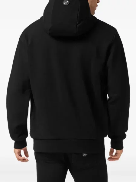 Hanorac cu glugă Philipp Plein de cristal negru