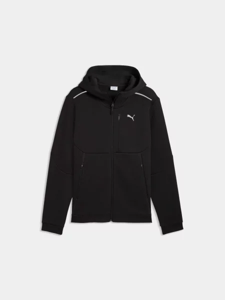 Спортивна кофта PUMA Tech Full-zip Hoodie Dk комбінований верх чорний