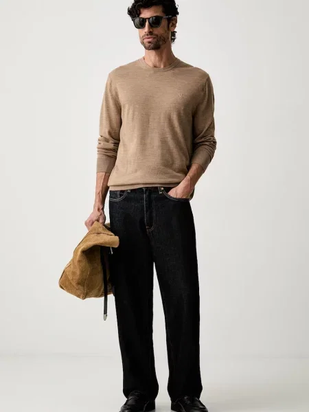 Calvin Klein pulover volnen rjava