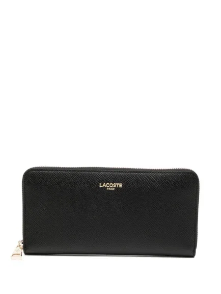 Portofel Lacoste din piele cu imagine negru