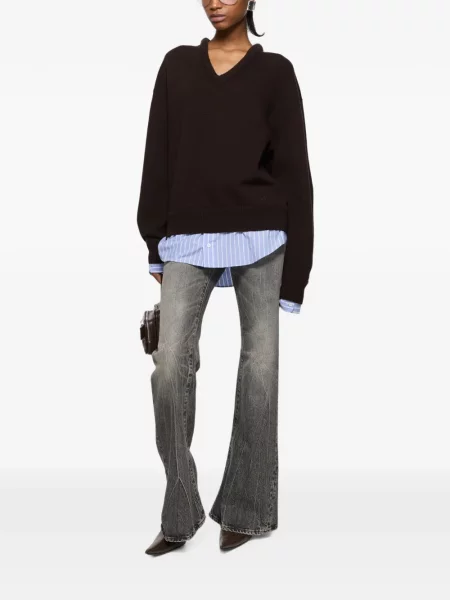 Pulover Acne Studios de lână maro