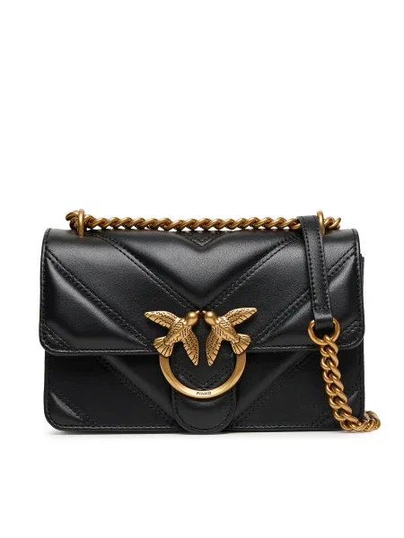 PINKO Geantă Love One Mini Light Dc. Al PLTT negru