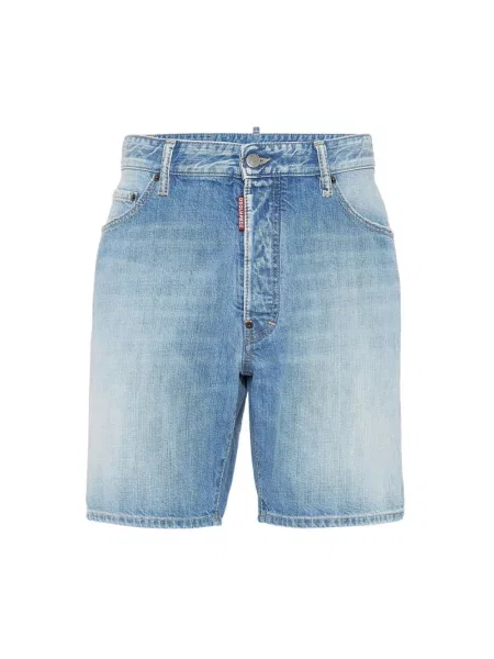Szorty jeansowe Dsquared2 klasyczne z 5 kieszeniami niebieskie
