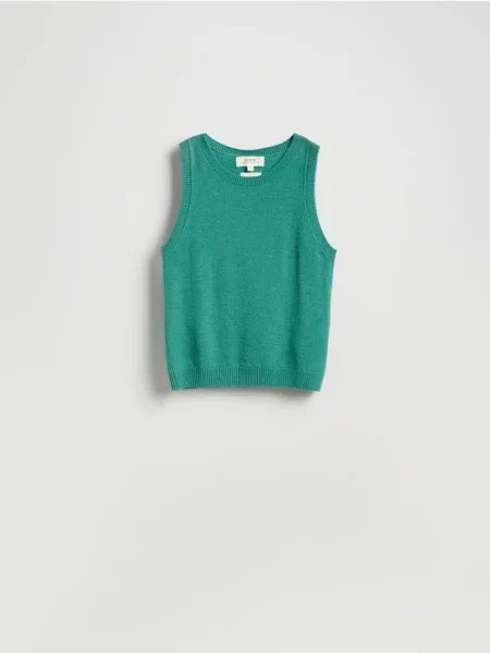 Reserved Vestă de lână verde