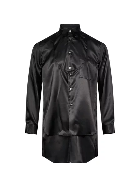 Cămașă Comme Des Garcons Homme Plus din satin negru