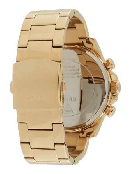 GUESS Ceas analogic WALKER auriu negru