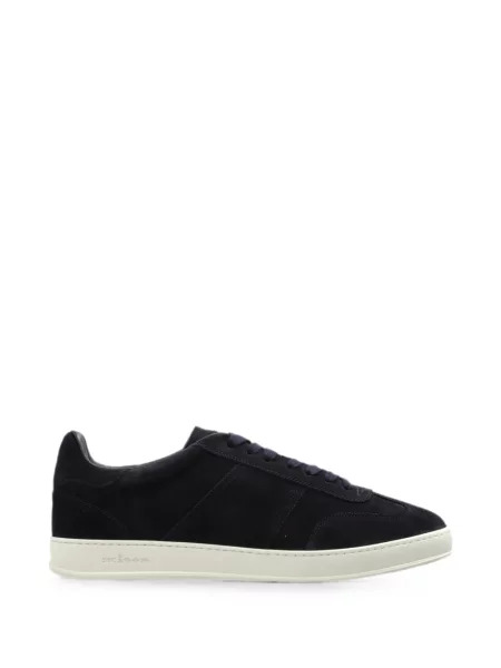 Sneakerși Kiton cu șireturi din piele albastru