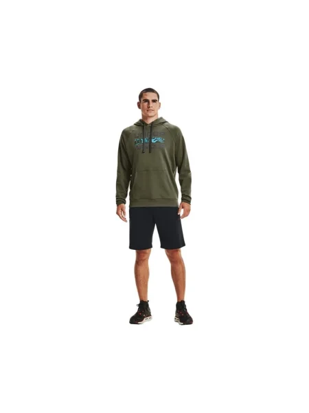 Hanorac cu glugă Under Armour din fleece verde