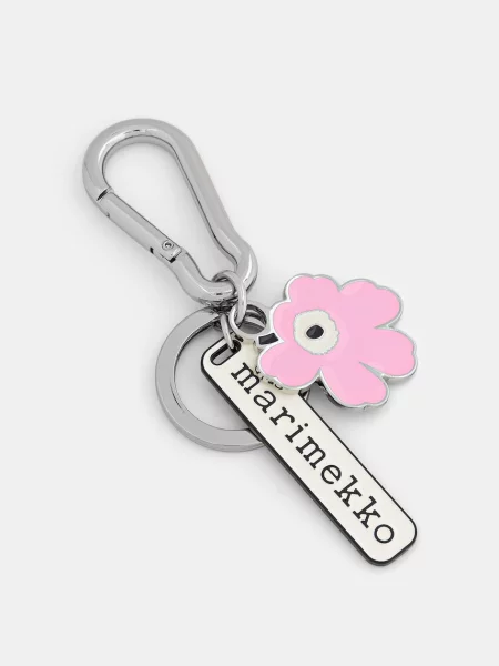Marimekko obesek za ključe kovinski roza