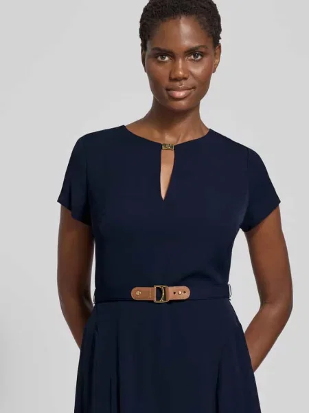 Lauren Ralph Lauren sukienka biznesowa Kobiety niebieski jednolity 34 granatowa