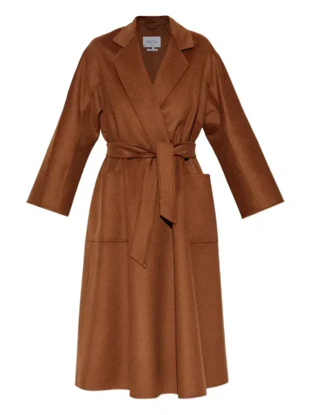 Cu centură palton Max Mara maro