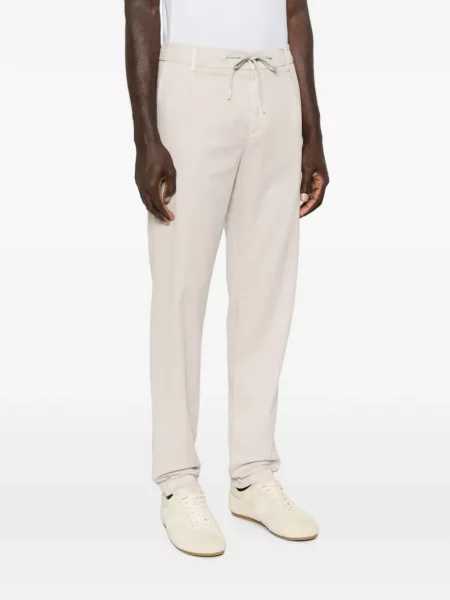 Pantaloni Eleventy conici cu cordon gri
