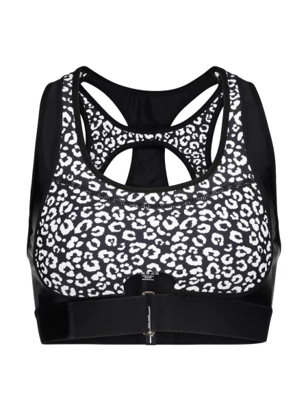 Sutien Adam Selman Sport cu imagine cu model leopard negru