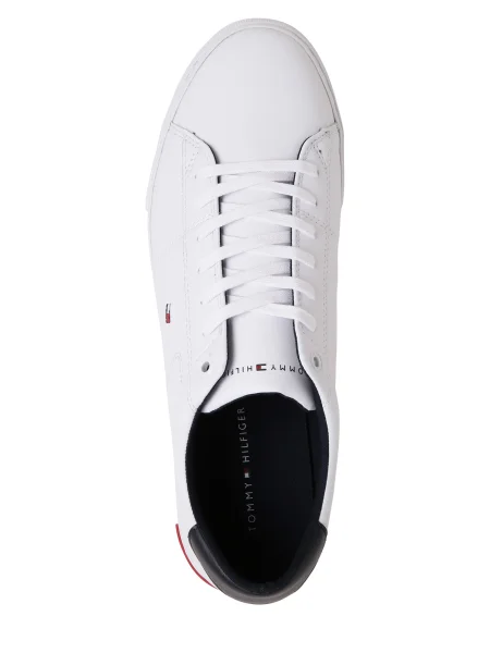 Sneakers Tommy Hilfiger Essential Leather Detail Vulc alb