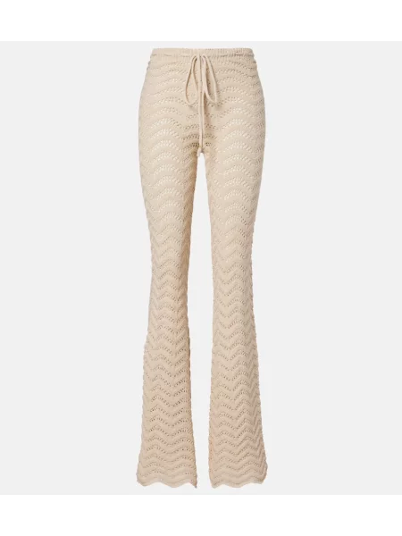 Pantaloni Bananhot evazate bej