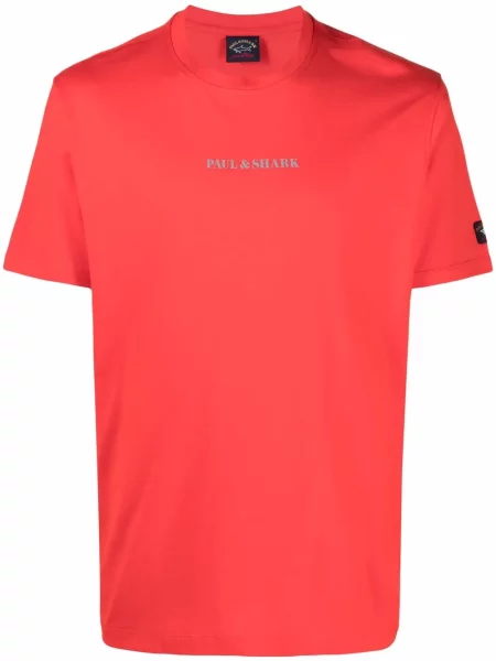 Tricou Paul & Shark cu decolteu rotund roșu