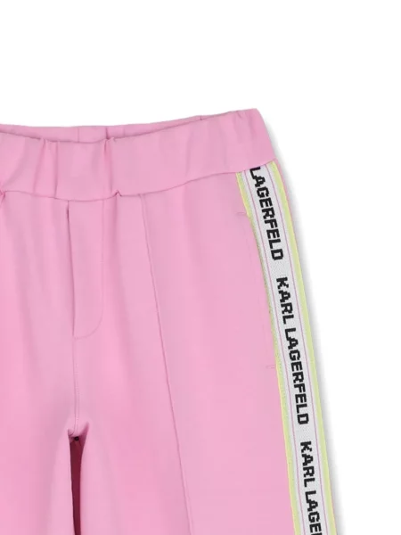 Pantaloni copii Karl Lagerfeld roz