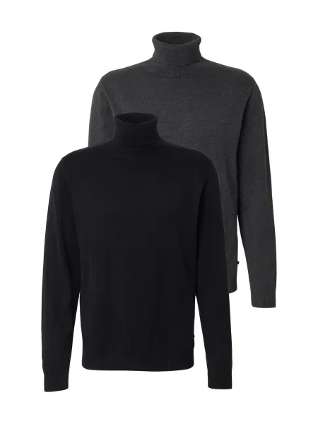 JACK & JONES Pulover JJEBASIC gri amestecat negru