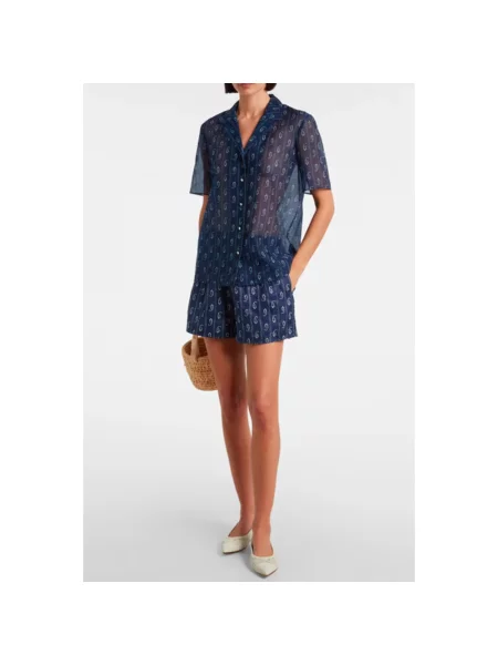 Koszula Tory Burch niebieska