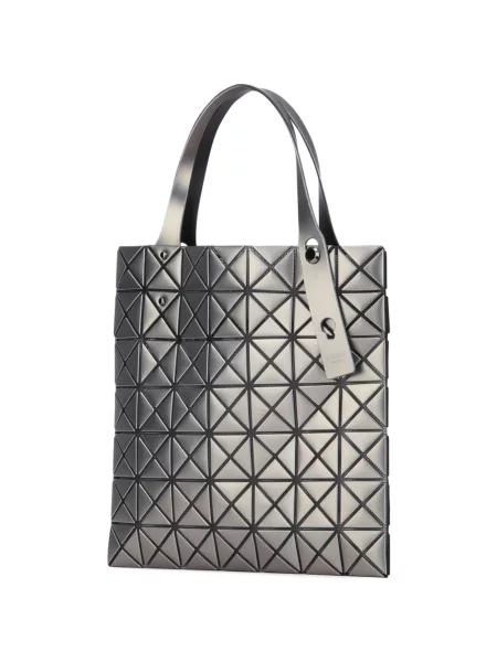 Мини платина чанта Bao Bao Issey Miyake сиво