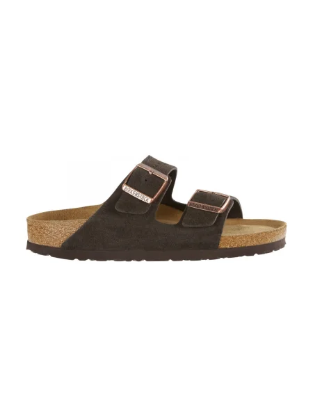 Pantofi Birkenstock din piele de căprioară maro