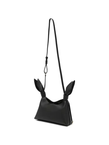 Kožená crossbody kabelka Loewe černá