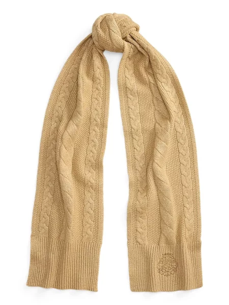 Lauren Ralph Lauren szalik z wełną brązowa