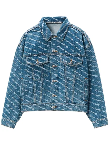 Geacă de blugi Alexander Wang cu imagine albastru