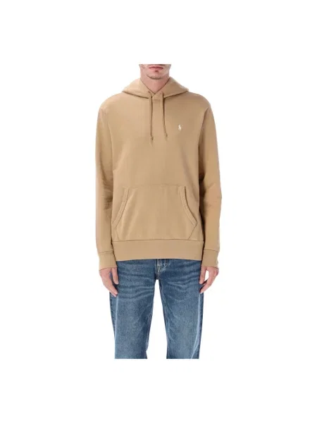 Bluza z kapturem Polo Ralph Lauren z kapturem frotte brązowa