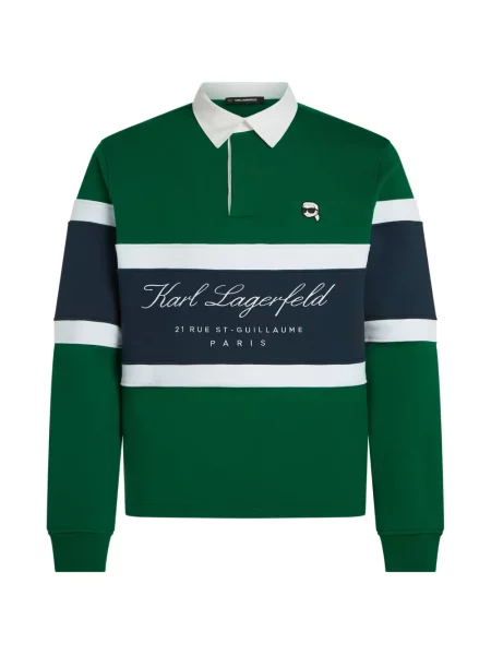 Tricou polo Karl Lagerfeld verde
