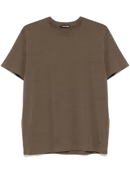 Tricou Tom Ford cu decolteu rotund verde