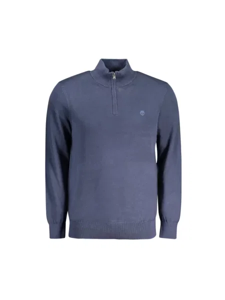 Dzianinowy golf Timberland z długim rękawem niebieski