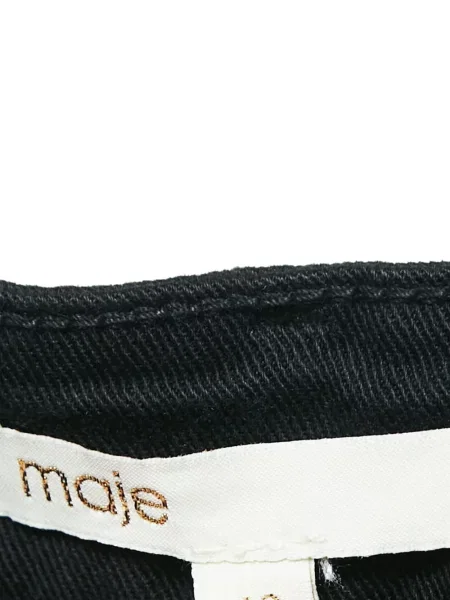 Pantaloni Maje cu broderie negru